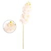 HASTE ORQUÍDEA FALENÓPOLIS 9 FLORES 95 CM SILICONE BRANCA