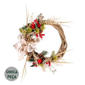 GUIRLANDA NATAL 40 CM CIPRESTE FLOR  PICKS