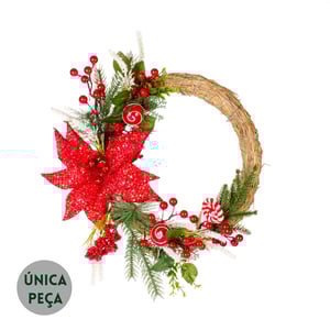 GUIRLANDA NATAL 37 CM FLOR LAVANDA SEMENTES