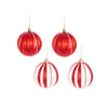 BOLA NATAL Nº 8 GOMOS BRANCO / VERMELHO 4 PEÇAS NA CAIXA