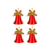 SINO 6,5X6 CM 4 PEÇAS CANELADO COM LAÇO FELIZ NATAL