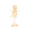 PAPAI NOEL / BONECO DE NEVE / RENA 27 CM BEGE COM DOURADO