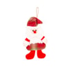 PAPAI NOEL / BONECO DE NEVE 28 CM CHAPÉU E ROUPA TRICÔ VERDE / VERMELHO