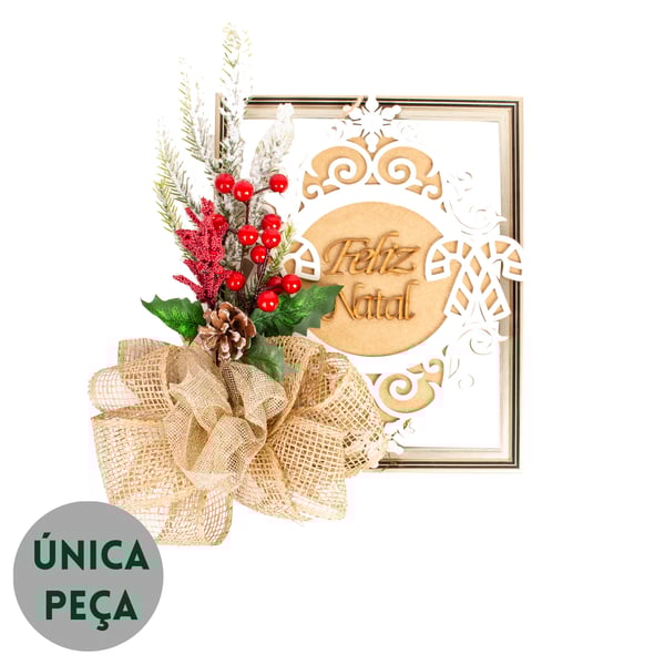 GUIRLANDA FELIZ NATAL 28X28 CM