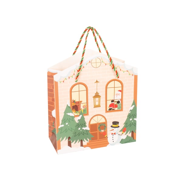 SACOLA NATAL 21X22X10 CM BORDA ONDULADA