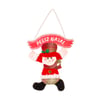 ENFEITE PORTA FELIZ NATAL 32X19 CM PAPAI NOEL / BONECO DE NEVE CHAPÉU TRICÔ
