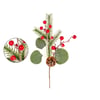 HASTE SEMENTES 30 CM COM PINHA E FOLHAS EUCALIPTO