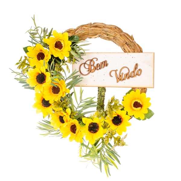GUIRLANDA BEM VINDOS 30 CM GIRASSOL