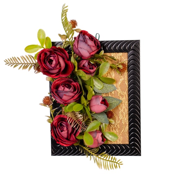 GUIRLANDA ROSA 22X24 CM NA MOLDURA