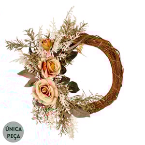GUIRLANDA ROSA 45 CM COM GIBSO