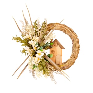 GUIRLANDA CASA 38 CM COM MARGARIDA