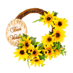 GUIRLANDA BEM VINDOS 35 CM GIRASSOL