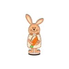 ENFEITE COELHO MADEIRA 22X7 CM COM CENOURA