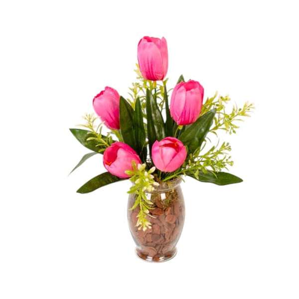 VASO DECORATIVO INT. TULIPA 27 CM