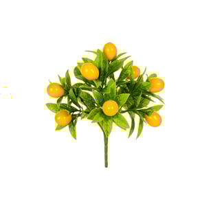 BUQUÊ FRUTAS LIMÃO SICILIANO AMARELO X5 20 CM COM FOLHAS