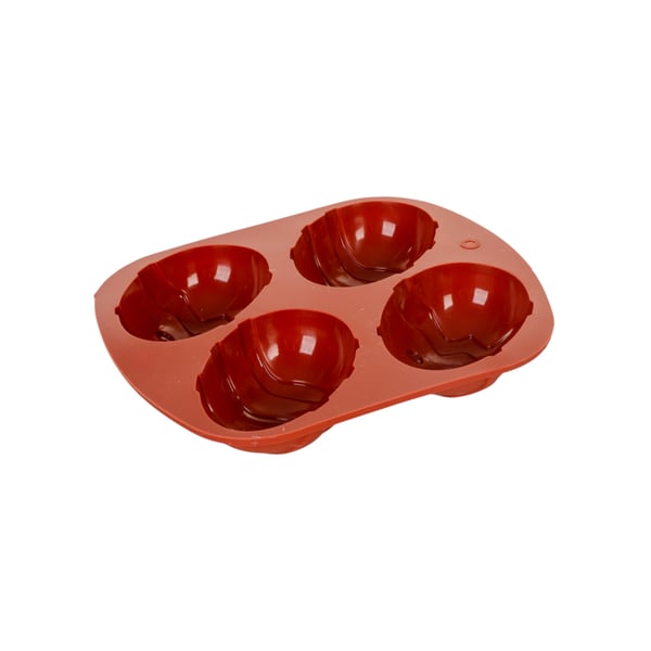 FORMA SILICONE 6X15X13 CM 4 CAVIDADES OVOS CHOCOLATE