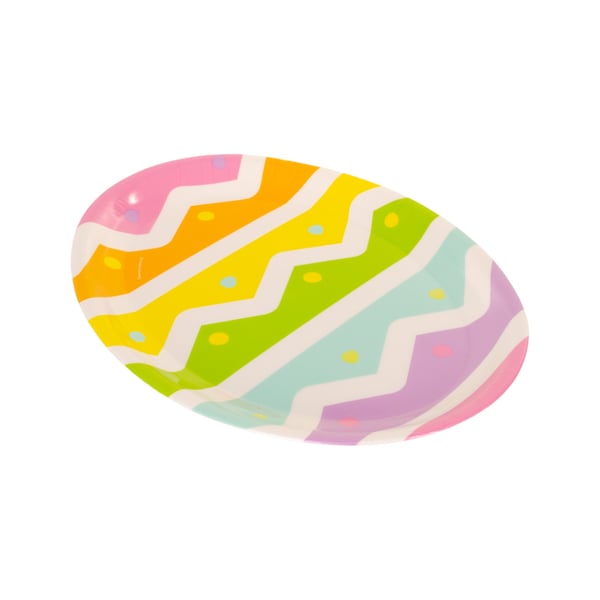 BANDEJA / PRATO POLIPROPILENO 2X34X25,6 CM OVAL OVO COLORIDO