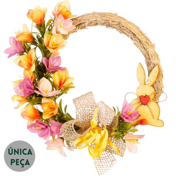 GUIRLANDA PÁSCOA  34 CM COELHO MADEIRA