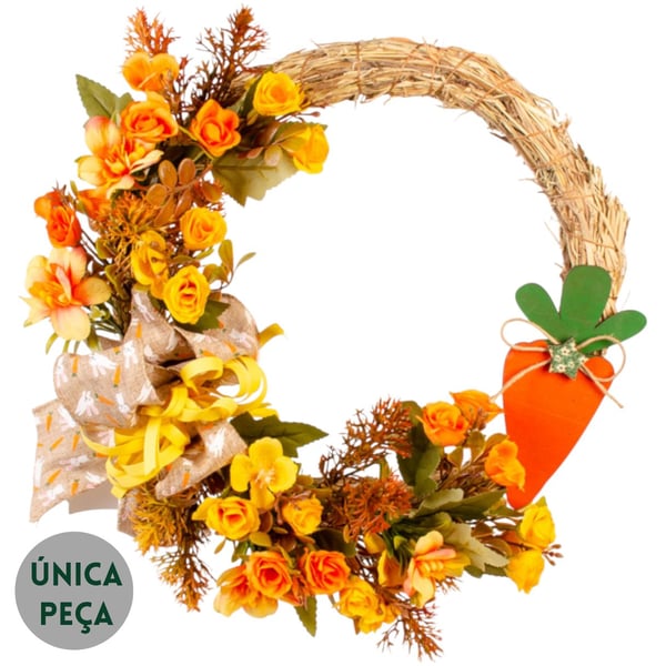 GUIRLANDA  PÁSCOA 35 CM CENOURA