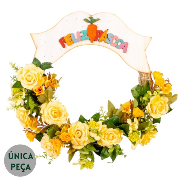 GUIRLANDA PÁSCOA 36 CM ROSAS