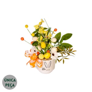 VASO DECORATIVO PÁSCOA  21 CM LAÇO OVOS 