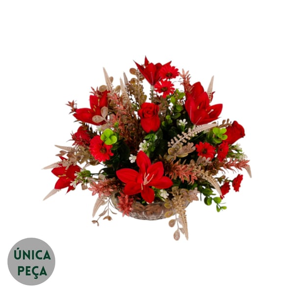 VASO DECORATIVO INT. 30 CM ROSA E LAVANDA 