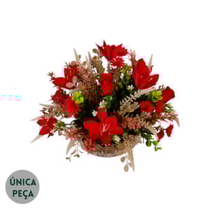 VASO DECORATIVO INT. 30 CM ROSA E LAVANDA 