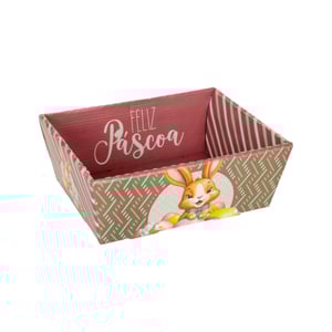 CESTA KRAFT PÁSCOA 8X23X17,5 CM ACOPLADA