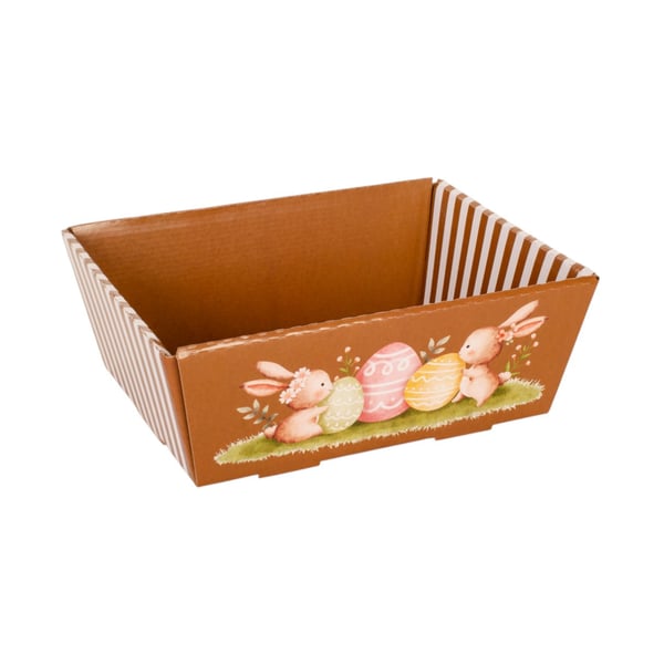 CESTA KRAFT PÁSCOA 9X26X21 CM ACOPLADA