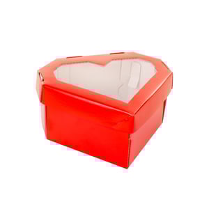 CAIXA CORAÇÃO 10X20X18 CM COM VISOR ACOPLADA