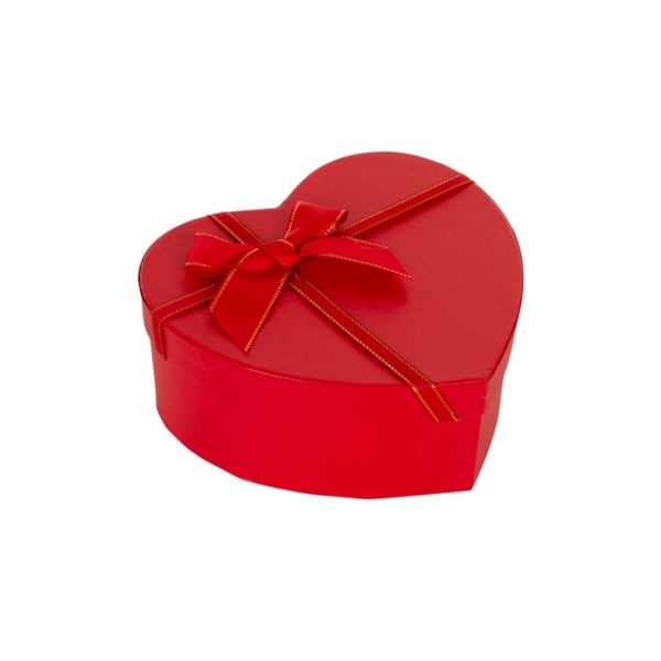 CAIXA CORAÇÃO 7,5X18X17 CM COM LAÇO CARTONADA