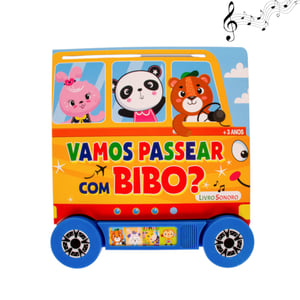 LIVRO LEITURA SONORO 23,5X21 CM VAMOS PASSEAR COM BIBO? 8 PÁGINAS