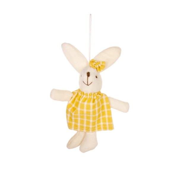 COELHO / COELHA PELÚCIA 20 CM ROUPA XADREZ