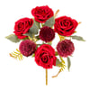 BUQUÊ ROSA X4 7 FLORES 42 CM COM ALCACHOFRA