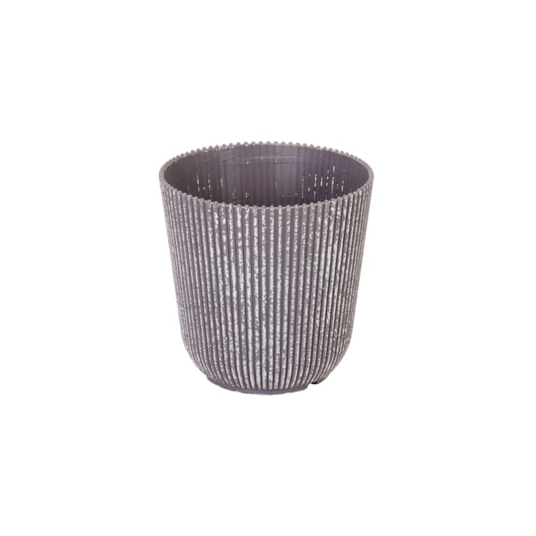 VASO / CACHEPÔ PLÁSTICO 11,5X11,5 CM POTE 12 CANELADO