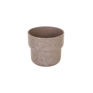 VASO / CACHEPÔ PLÁSTICO 9,5X10 CM CINZA RESPINGOS