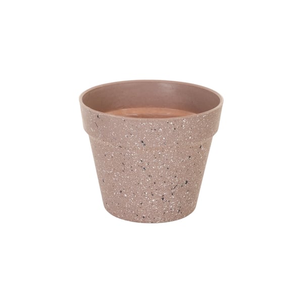 VASO / CACHEPÔ PLÁSTICO CRISÂNTEMO 13X16 CM MARROM RESPINGOS