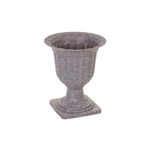 VASO / CACHEPÔ PLÁSTICO VIOLETA 16,5X14 CM TAÇA CINZA