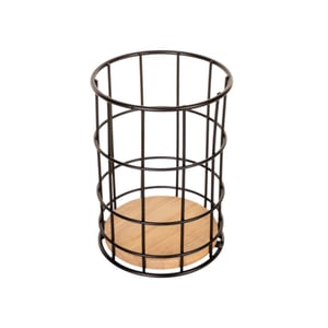 PORTA TALHER 16,3X11,5 CM ARAMADO FERRO E MADEIRA