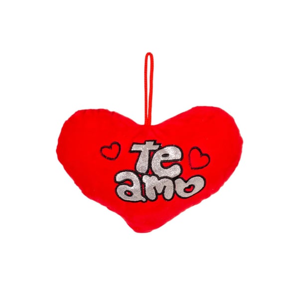 CORAÇÃO PELÚCIA 12X20 CM TE AMO GLITTER