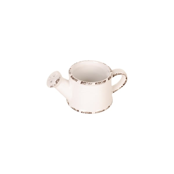 VASO / CACHEPÔ CERÂMICA KALANCHOE 6X14 CM REGADOR BRANCO RETRÔ