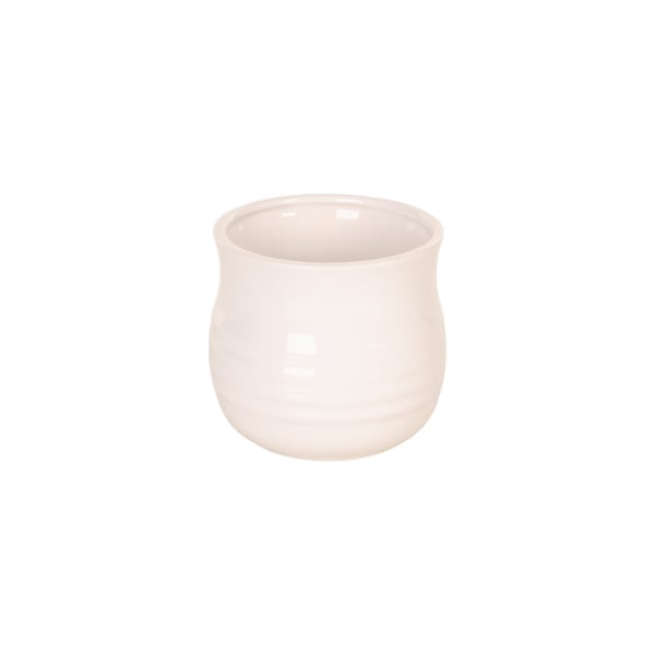 VASO / CACHEPÔ CERÂMICA 10,5X11 CM REDONDO BRANCO