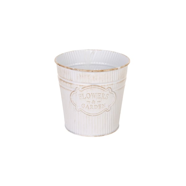 VASO / CACHEPÔ LATA 13X14 CM FLOWERS E GARDEN