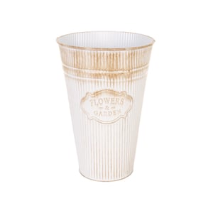 VASO / CACHEPÔ LATA 25X17 CM FLOWERS E GARDEN