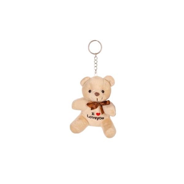 URSO PELÚCIA 10 CM I LOVE YOU COM CHAVEIRO