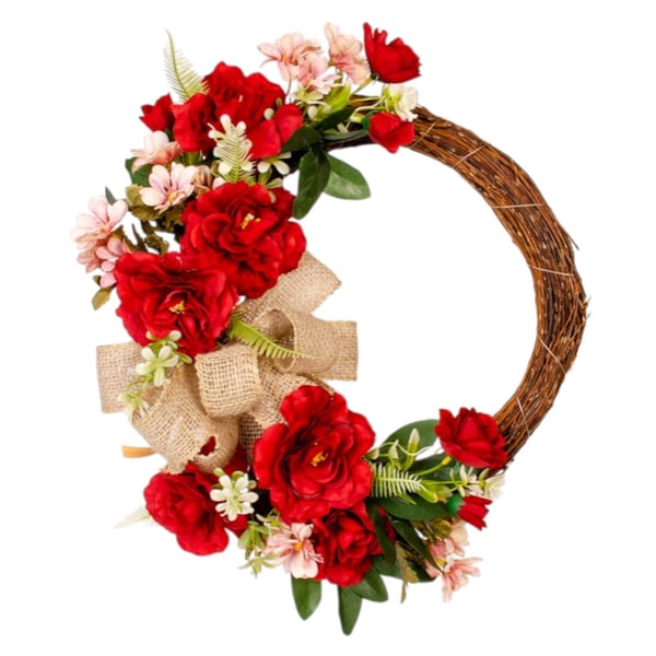 GUIRLANDA PEÔNIA 41 CM LAÇO