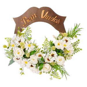 GUIRLANDA BEM VINDOS 37 CM ROSA