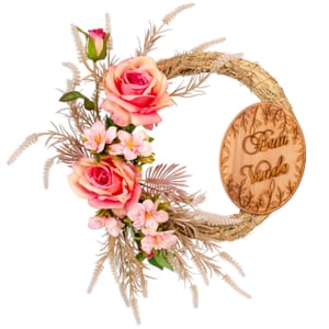 GUIRLANDA BEM VINDO 41 CM ROSAS