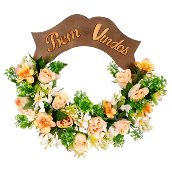 GUIRLANDA BEM VINDOS 37 CM BOTÃO