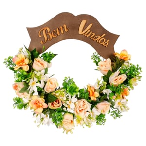 GUIRLANDA BEM VINDOS 37 CM BOTÃO